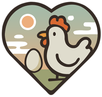 Freilandeier vom Bauernhof in Köln-Zündorf – Huhn mit Ei